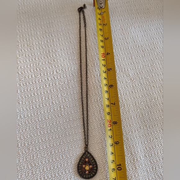 3/$20💗Vintage Teardrop Pendant Necklace Lobster Clasp - Picture 7 of 7